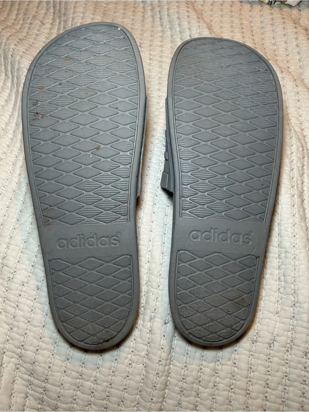 Adidas Men's adilette Cloudfoam PlusSlide Sandals - Grey